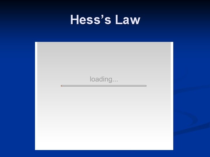 Hess’s Law 