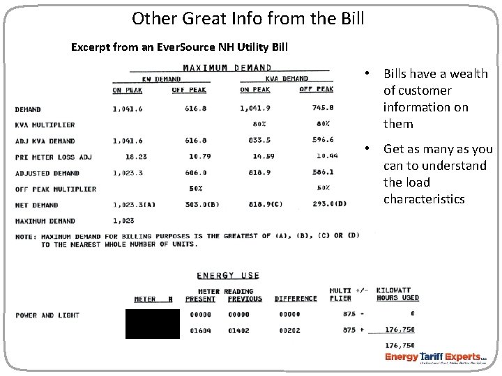 Other Great Info from the Bill Excerpt from an Ever. Source NH Utility Bill
