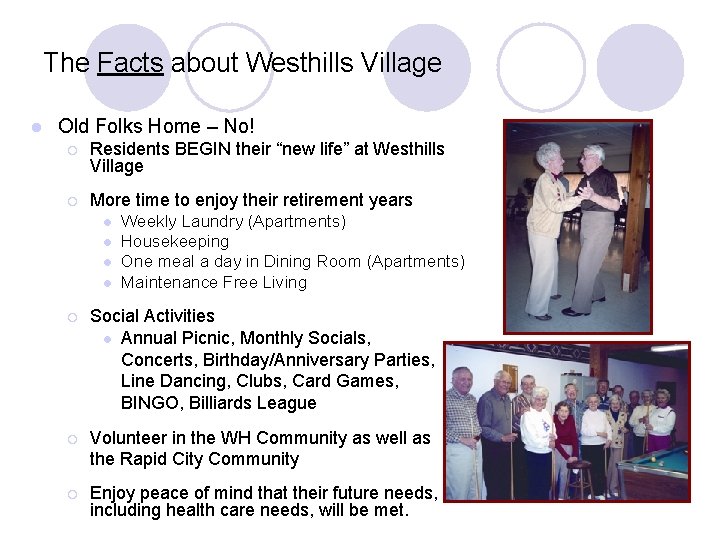 The Facts about Westhills Village l Old Folks Home – No! ¡ Residents BEGIN