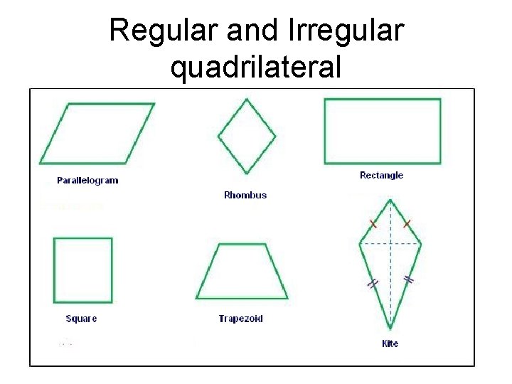 Regular and Irregular quadrilateral 