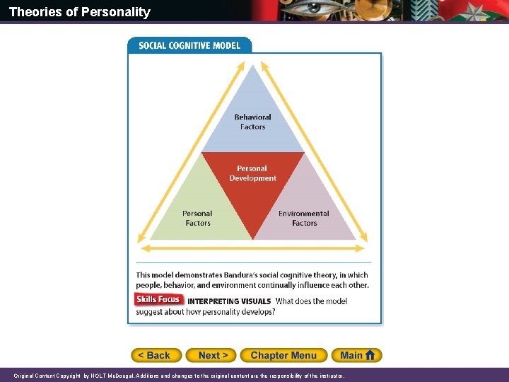 Theories of Personality Original Content Copyright by HOLT Mc. Dougal. Additions and changes to