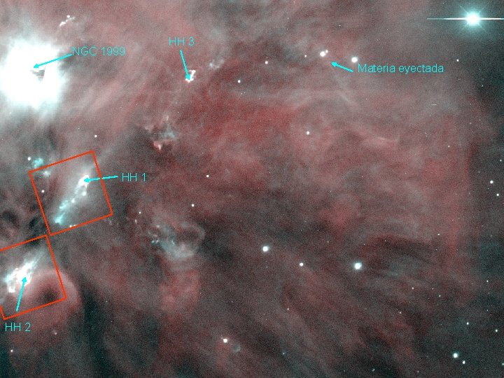 NGC 1999 HH 3 Materia eyectada HH 1 HH 2 