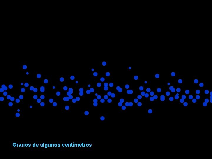 Granos de algunos centímetros 