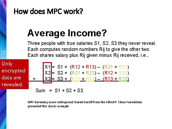How does MPC work? 9 Average Income? Three people with true salaries S 1,