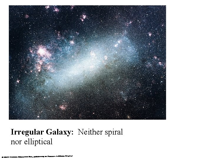 Irregular Galaxy: Neither spiral nor elliptical 