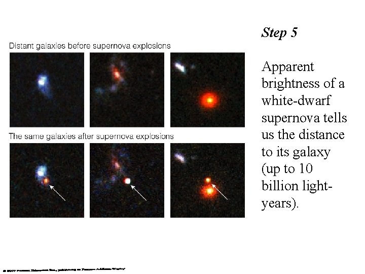 Step 5 Apparent brightness of a white-dwarf supernova tells us the distance to its
