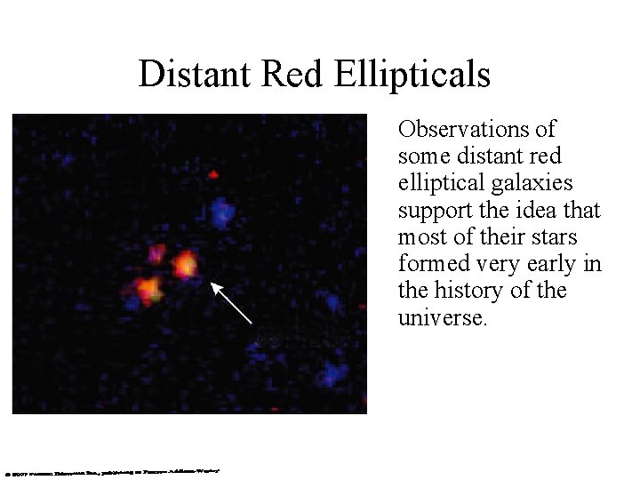 Distant Red Ellipticals Observations of some distant red elliptical galaxies support the idea that