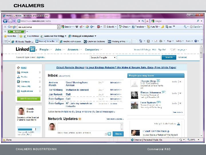 CHALMERS INDUSTRITEKNIK Commercial R&D 