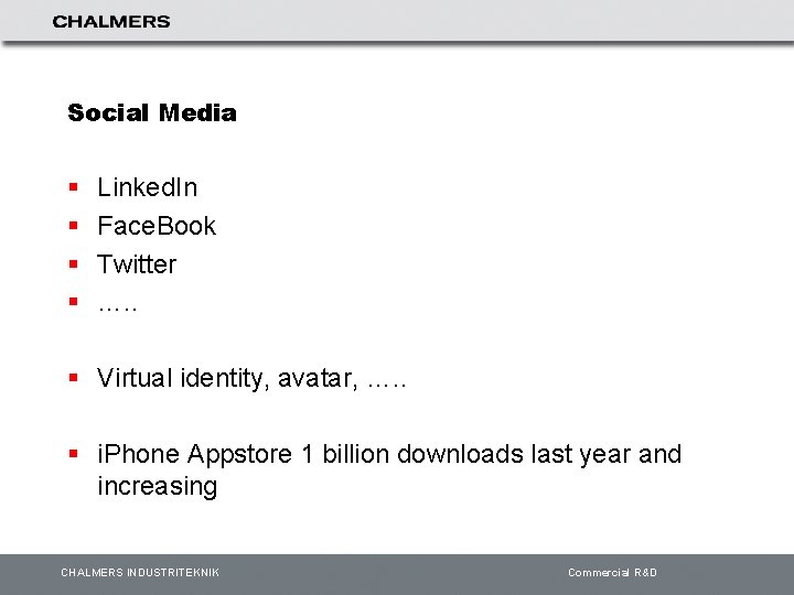 Social Media § § Linked. In Face. Book Twitter …. . § Virtual identity,