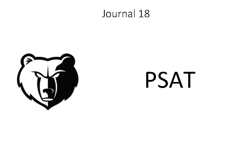 Journal 18 PSAT 