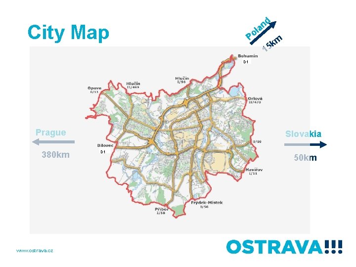 n la City Map Po d m k 15 D 1 Prague 380 km