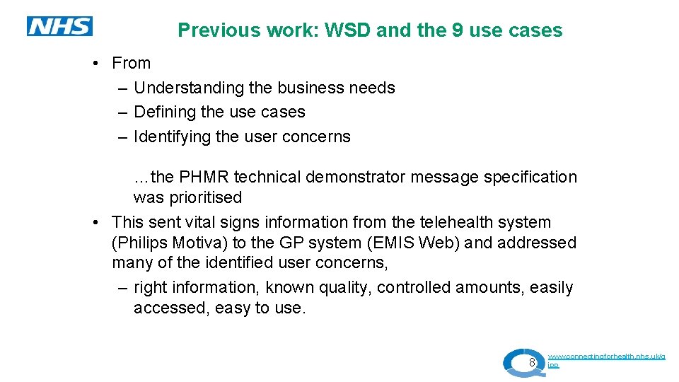 Previous work: WSD and the 9 use cases • From – Understanding the business