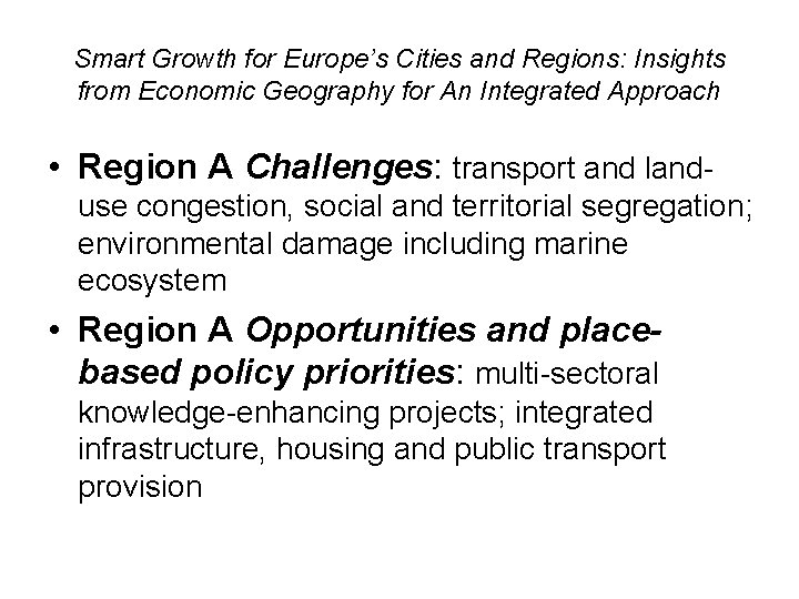 Smart Growth for Europes Cities and Regions Insights