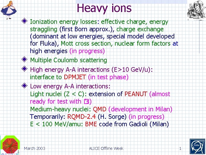 Heavy ions Ionization energy losses: effective charge, energy straggling (first Born approx. ), charge