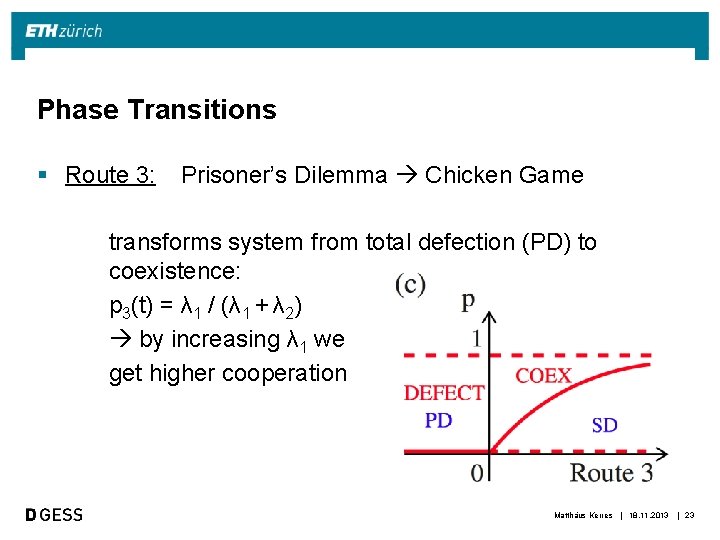 Phase Transitions § Route 3: Prisoner’s Dilemma Chicken Game transforms system from total defection