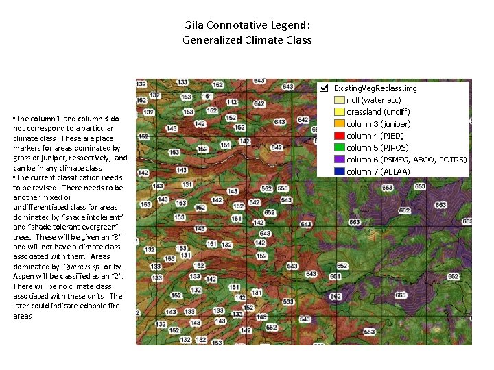 Gila Connotative Legend: Generalized Climate Class • The column 1 and column 3 do Gila Connotative Legend: Generalized Climate Class • The column 1 and column 3 do