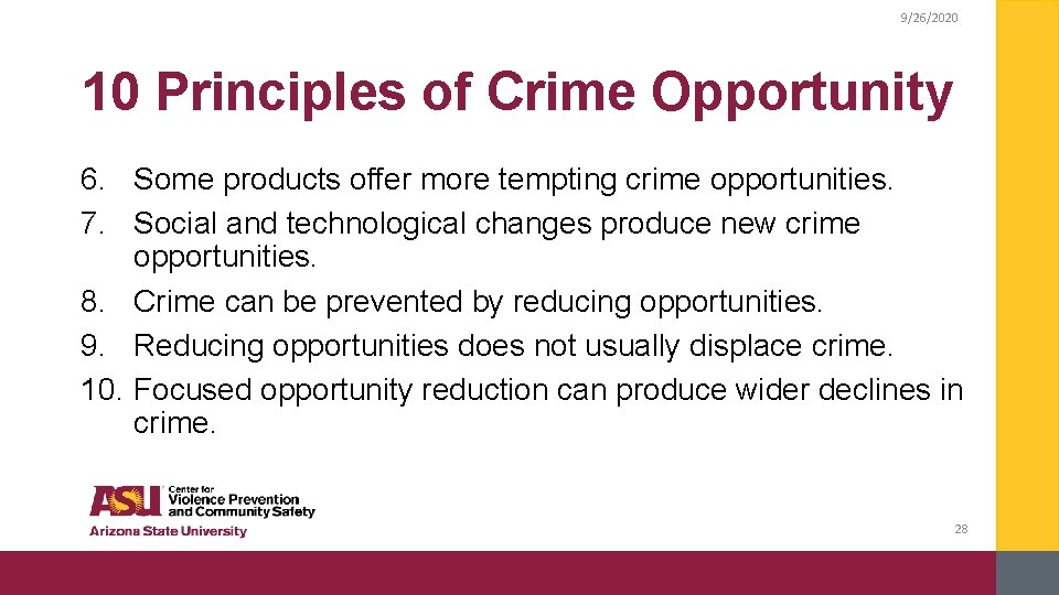 9/26/2020 10 Principles of Crime Opportunity 6. Some products offer more tempting crime opportunities.