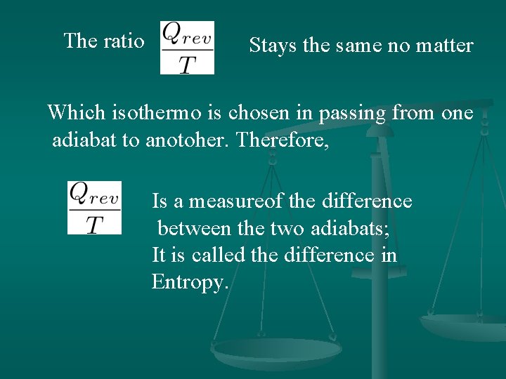 The ratio Stays the same no matter Which isothermo is chosen in passing from