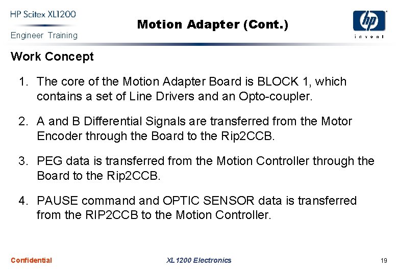 Engineer Training Motion Adapter (Cont. ) Work Concept 1. The core of the Motion