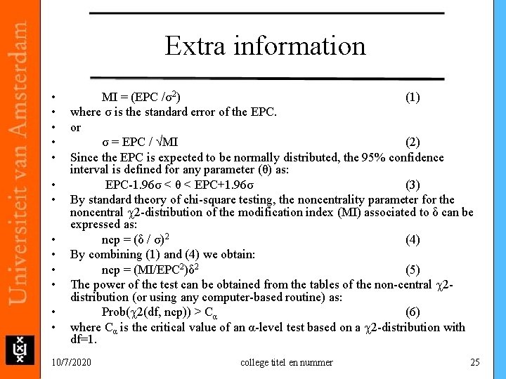 Extra information • • • • MI = (EPC /σ2) (1) where σ is Extra information • • • • MI = (EPC /σ2) (1) where σ is