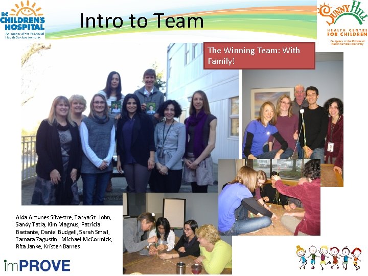 Intro to Team The Winning Team: With Family! Alda Antunes Silvestre, Tanya St. John,