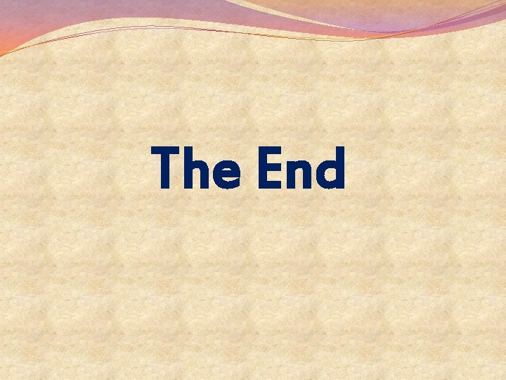 The End 