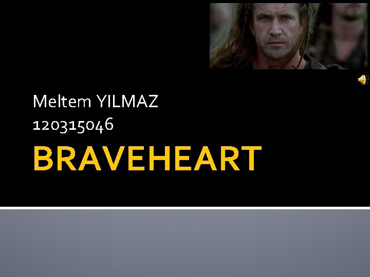 Meltem YILMAZ 120315046 BRAVEHEART 