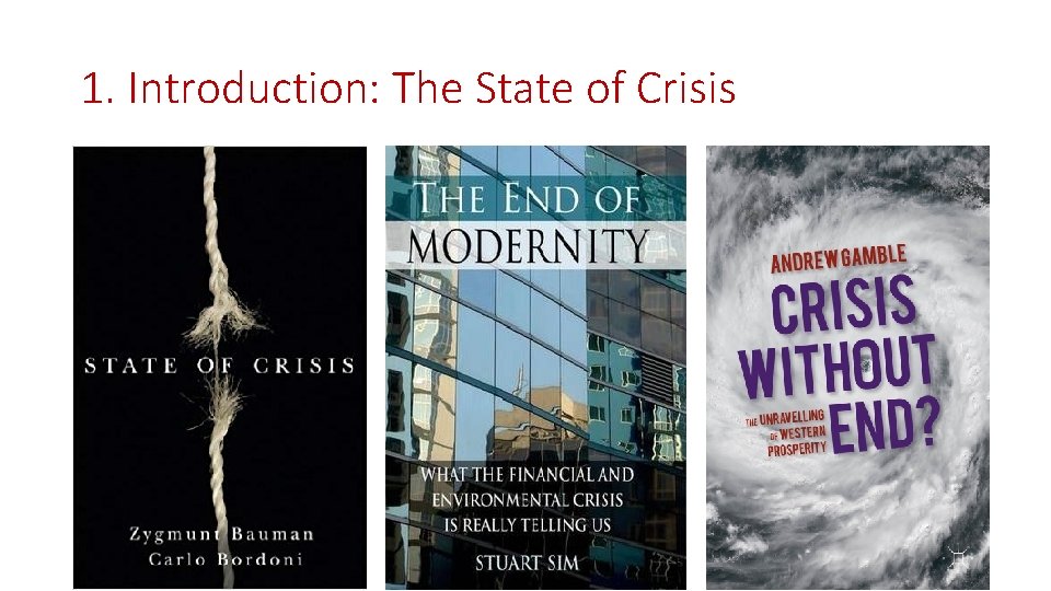 1. Introduction: The State of Crisis 