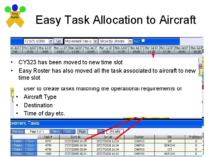 Easy Task Allocation to Aircraft • CY 323 has been moved to new time