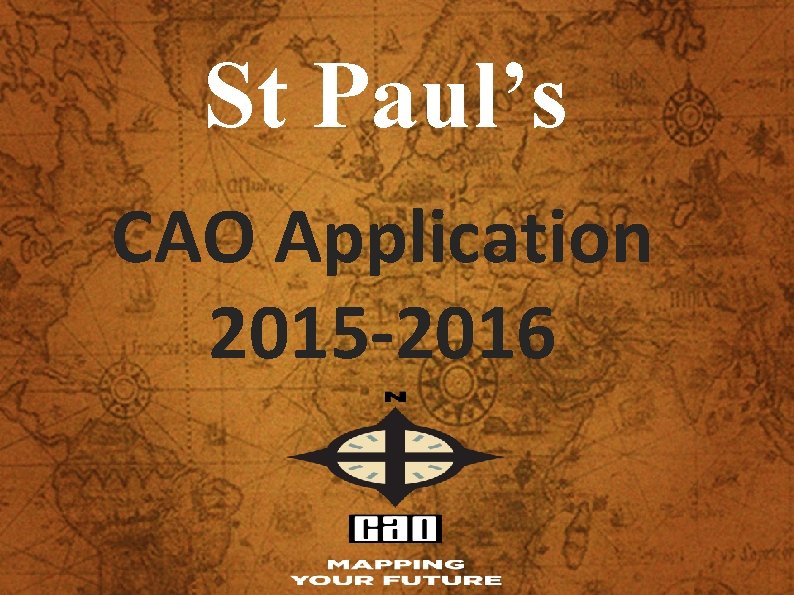 St Paul’s CAO Application 2015 -2016 