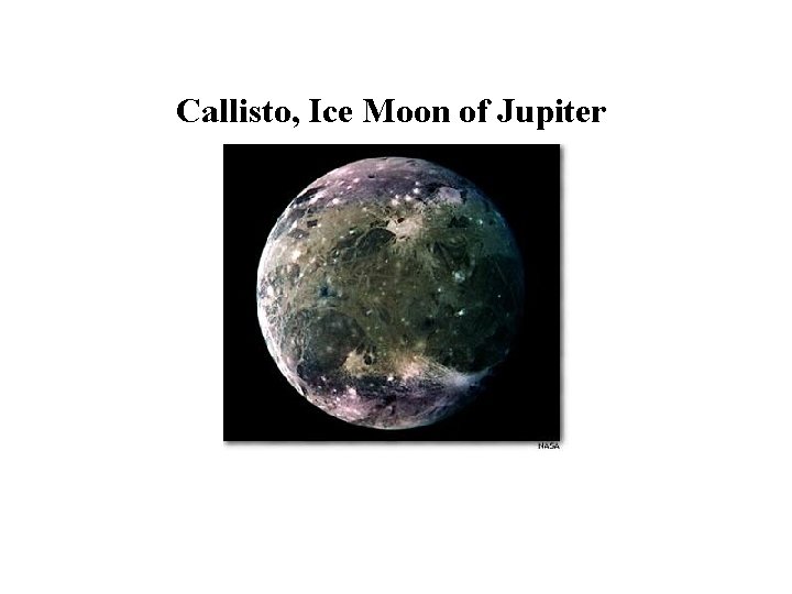 Callisto, Ice Moon of Jupiter 