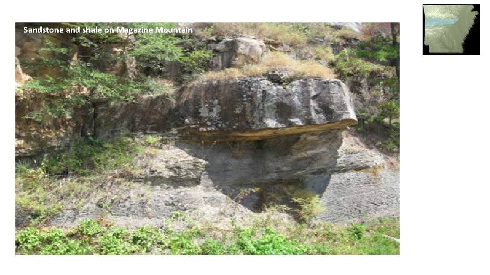 Sandstone and shale on Magazine Mountain 