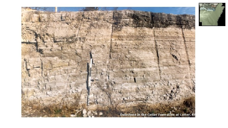 Dolostone in the Cotter Formation at Cotter, AR 