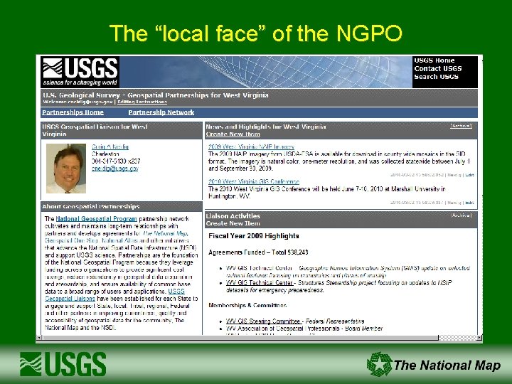 The “local face” of the NGPO 