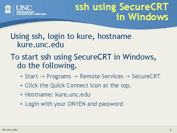 Linux Intermediate Text and File Processing ITS Research
