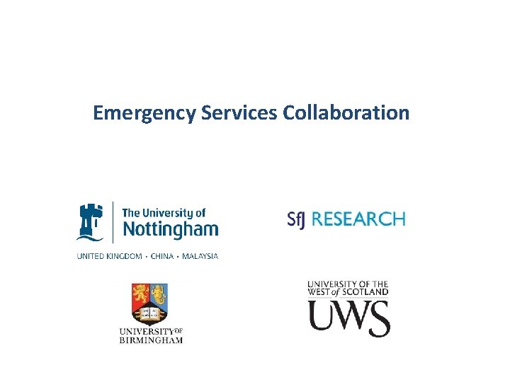 Emergency Services Collaboration 