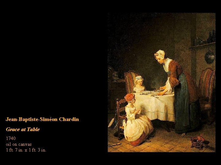 Jean-Baptiste-Siméon Chardin Grace at Table 1740 oil on canvas 1 ft. 7 in. x