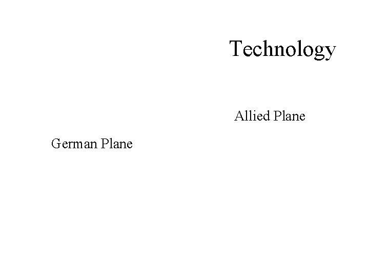 Technology Allied Plane German Plane 