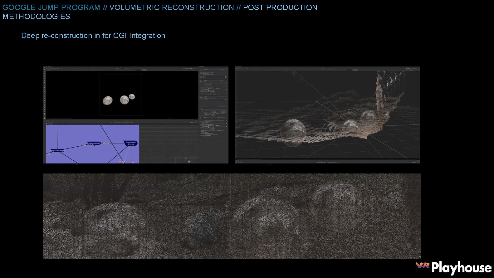 GOOGLE JUMP PROGRAM // VOLUMETRIC RECONSTRUCTION // POST PRODUCTION METHODOLOGIES Deep re-construction in for