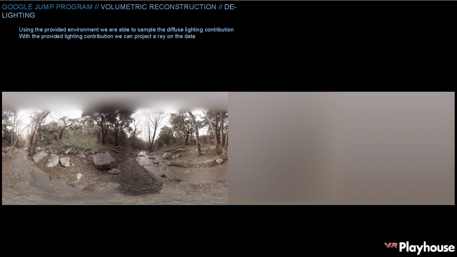 GOOGLE JUMP PROGRAM // VOLUMETRIC RECONSTRUCTION // DELIGHTING Using the provided environment we are