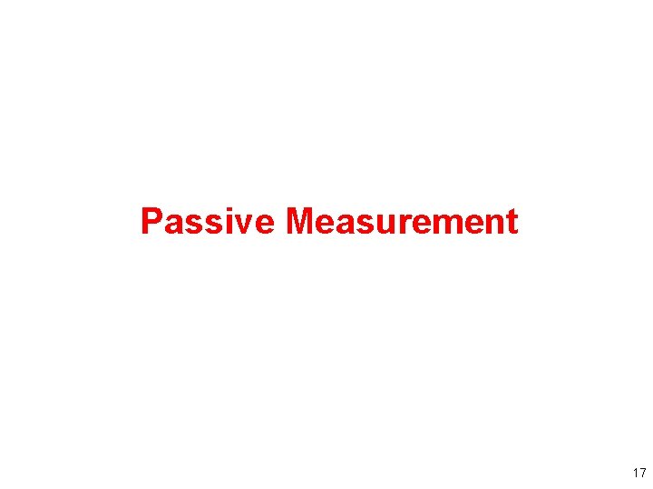 Passive Measurement 17 