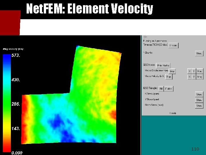 Net. FEM: Element Velocity 110 