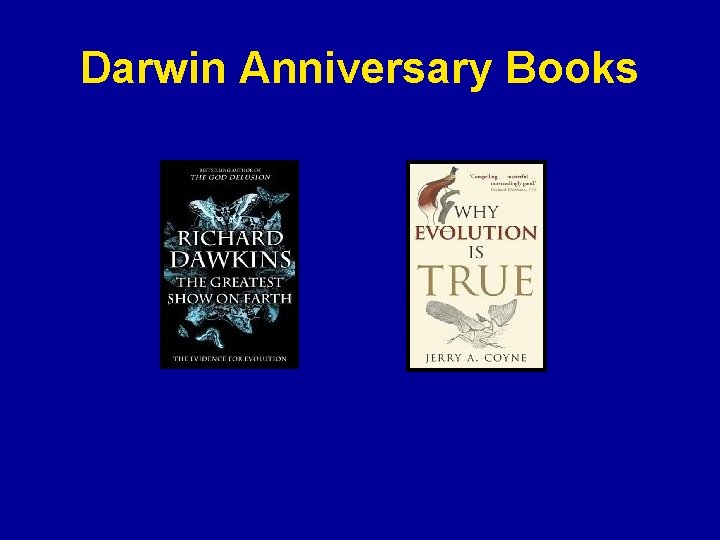 Darwin Anniversary Books 