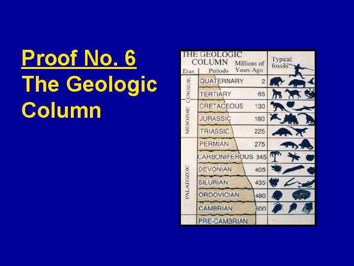 Proof No. 6 The Geologic Column 