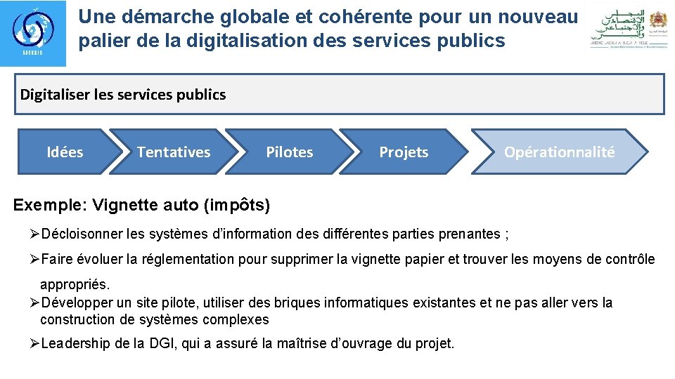 Une démarche globale et cohérente pour un nouveau palier de la digitalisation des services