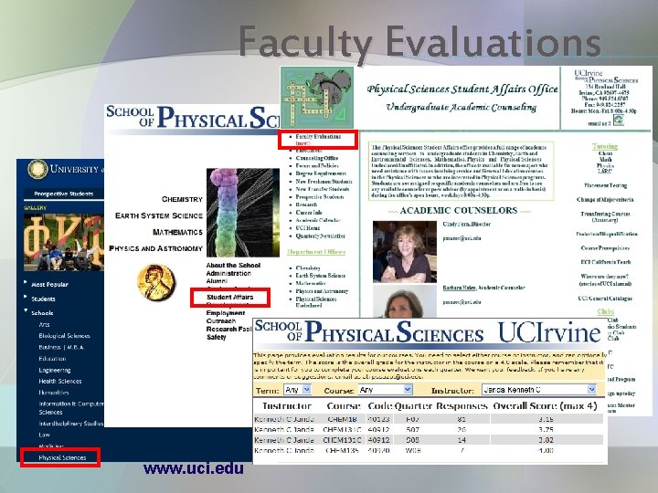 Faculty Evaluations www. uci. edu 