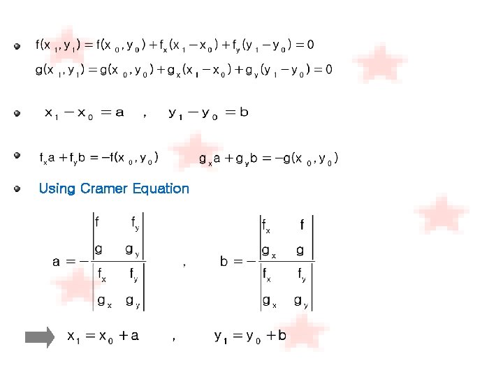 Using Cramer Equation 