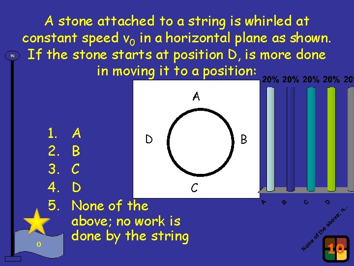 70 A stone attached to a string is whirled at constant speed v 0 70 A stone attached to a string is whirled at constant speed v 0