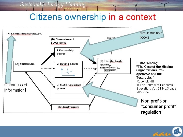 Citizens ownership in a context Not in the text books Openness of Information! Further