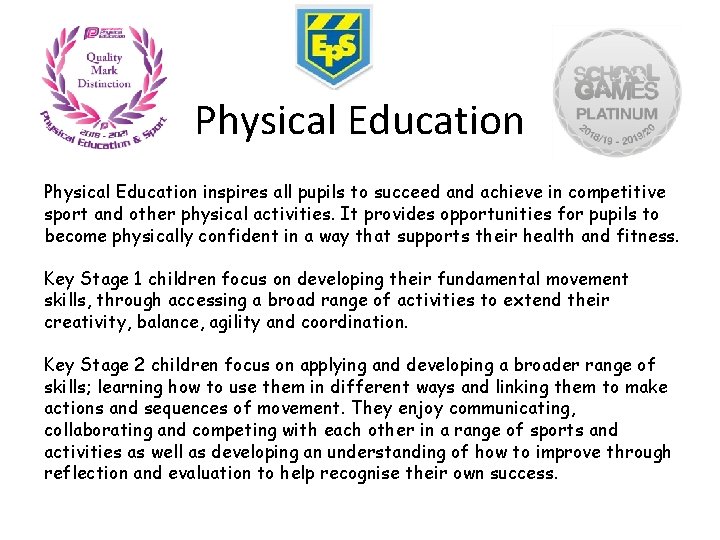 Physical Education inspires all pupils to succeed and achieve in competitive sport and other